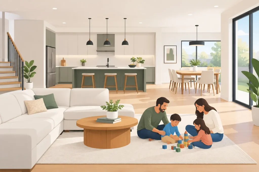 An Open Plan Renovation Example for Families