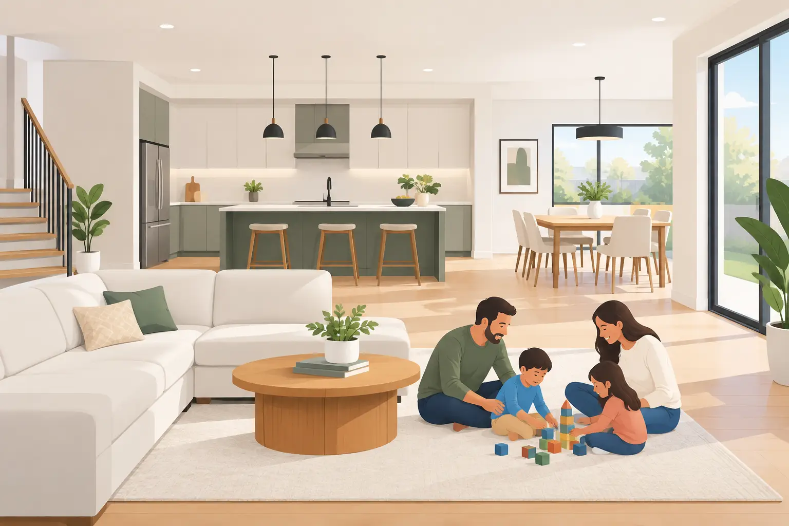 An Open Plan Renovation Example for Families